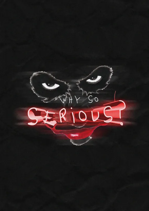 3D Lettering Joker Poster Design