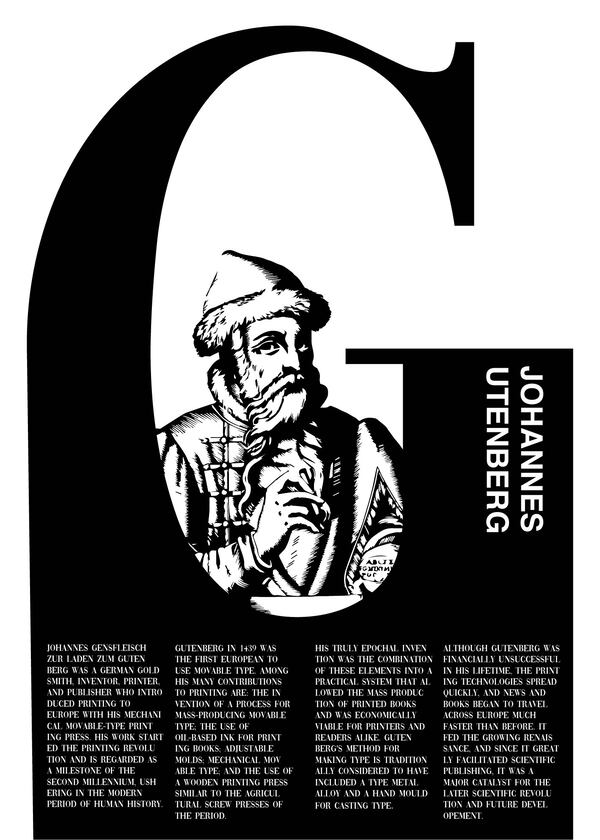 Johannes Gutenberg Poster Design