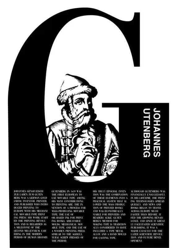 Johannes Gutenberg Poster Design