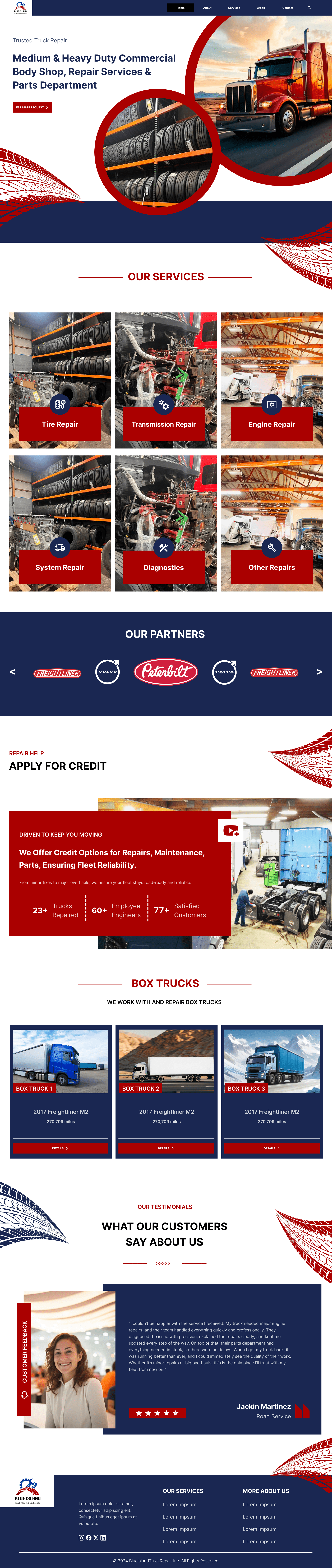 Blue Island Truck Repair - Web Design